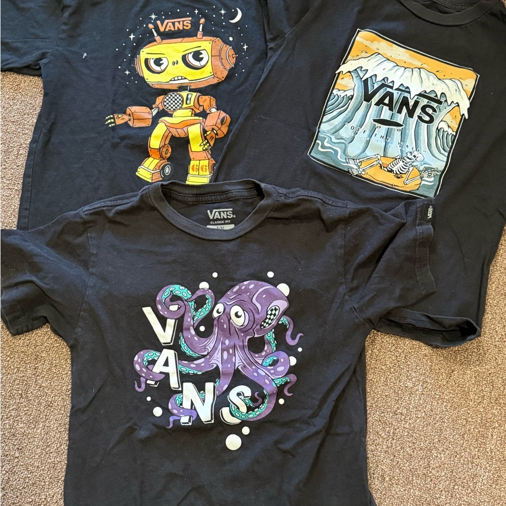 Vans Kids Black Graphic Tees Set